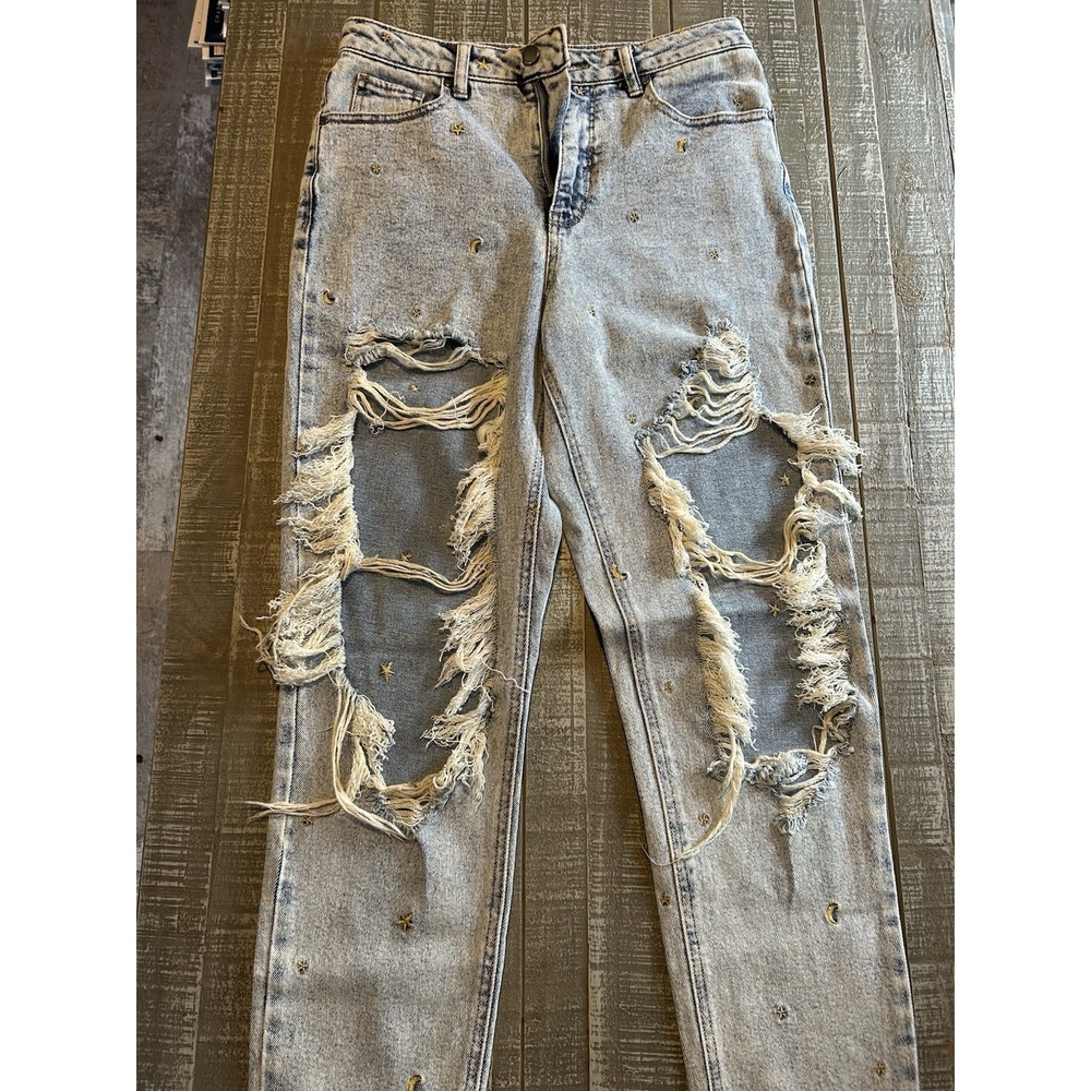 Tinseltown Light Wash Distressed Skinny Jeans